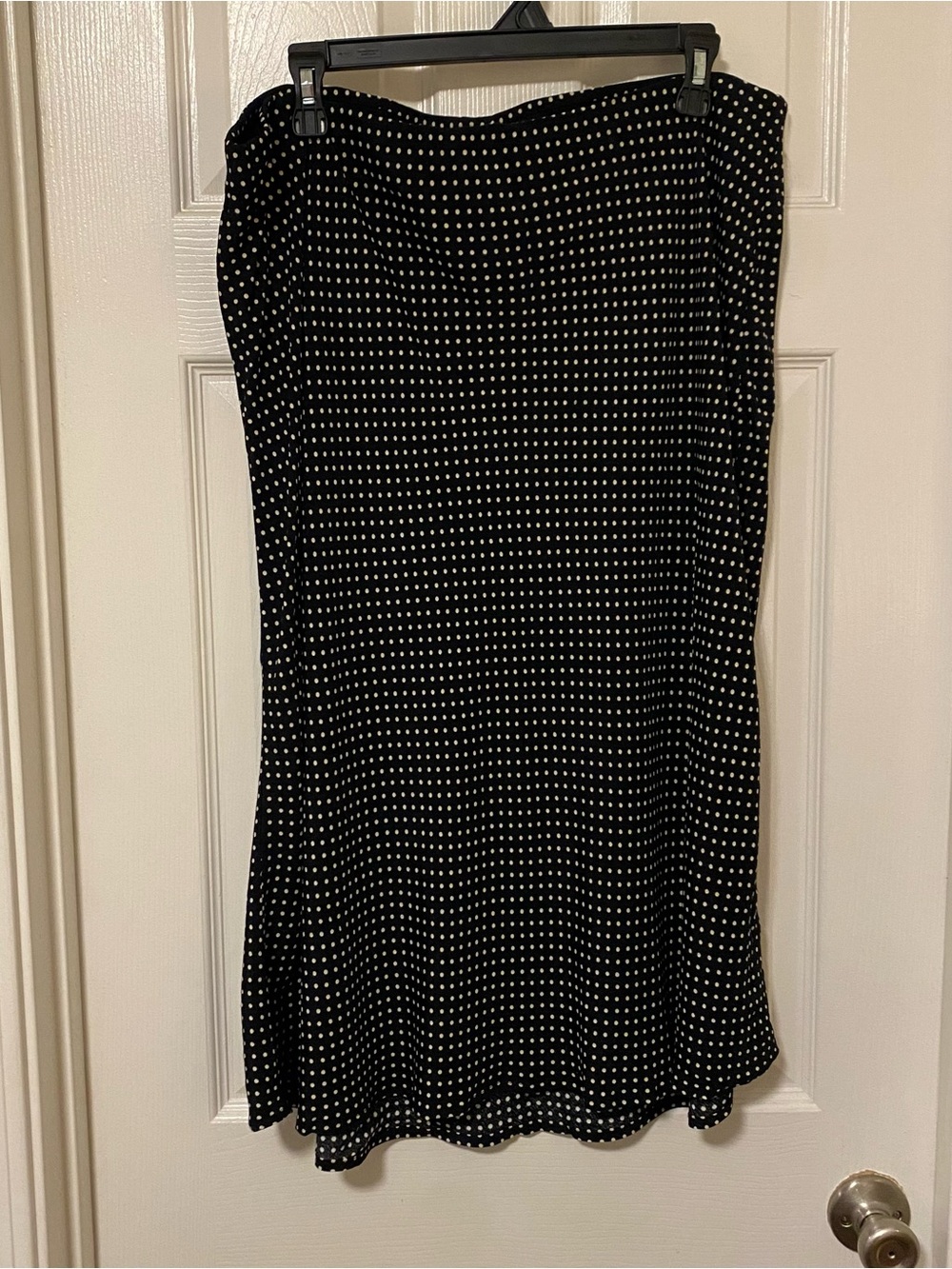Ava & Viv Black Polka Dot Midi Skirt